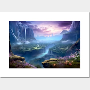 Landscape Magical Dimension Fantastic Planet Surrealist Posters and Art